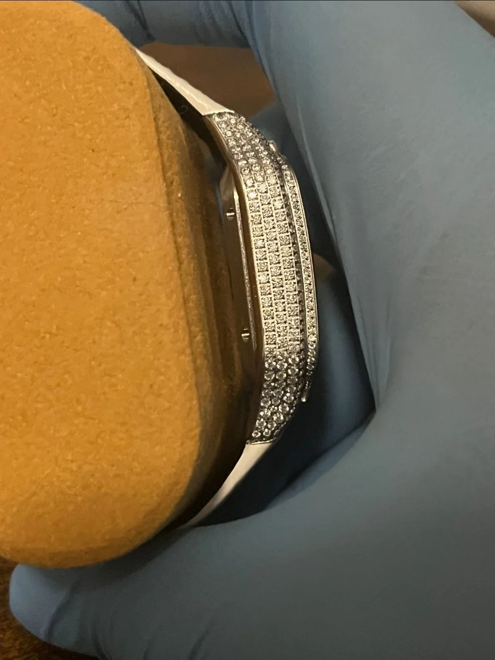 White Moissanite Watch Gra Authentic
